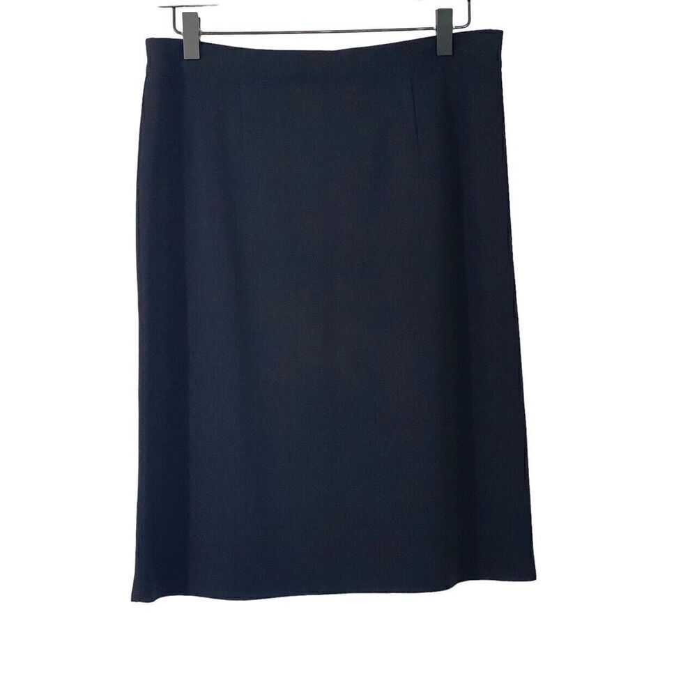 Exclusively Misook Black Skirt Size S Knee Length Pull-On 100% Acrylic Pencil